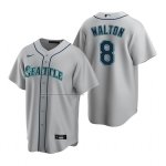 Camiseta Beisbol Hombre Seattle Mariners Donovan Walton Replica Road Gris