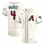Camiseta Beisbol Hombre Arizona Diamondbacks Ketel Marte Primera Elite Crema