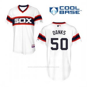 Camiseta Beisbol Hombre Chicago White Sox John Danks 50 Blanco Alterno Cool Base