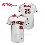 Camiseta Beisbol Hombre Arizona Diamondbacks Archie Bradley 150th Aniversario Patch Autentico Flex Base Blanco Rojo
