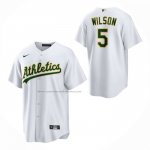 Camiseta Beisbol Nino Oakland Athletics Jacob Wilson Primera Replica Blanco