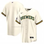 Camiseta Beisbol Hombre Milwaukee Brewers 2025 All Star Game Primera Replica Crema
