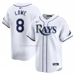 Camiseta Beisbol Hombre Tampa Bay Rays Brandon Lowe Primera Limited Blanco