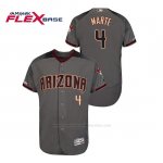 Camiseta Beisbol Hombre Arizona Diamondbacks Ketel Marte 150th Aniversario Patch Autentico Flex Base Gris