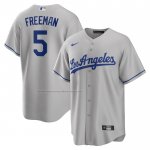 Camiseta Beisbol Hombre Los Angeles Dodgers Freddie Freeman Road Replica Gris