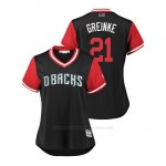 Camiseta Beisbol Mujer Arizona Diamondbacks Zack Greinke 2018 Llws Players Weekend Greinke Negro