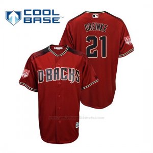 Camiseta Beisbol Hombre Arizona Diamondbacks Zack Greinke Cool Base 2019 Entrenamiento de Primavera Rojo