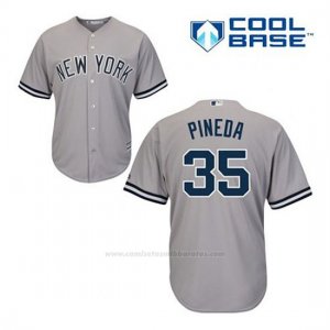 Camiseta Beisbol Hombre New York Yankees Michael Pineda 35 Gris Cool Base
