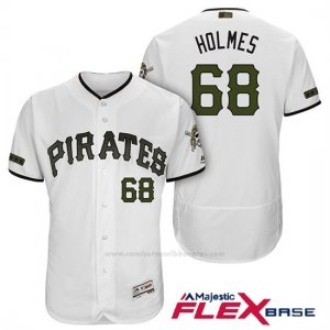 Camiseta Beisbol Hombre Pittsburgh Pirates Clay Holmes Blanco 2018 1ª Alterno Flex Base