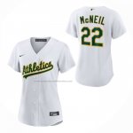 Camiseta Beisbol Mujer Oakland Athletics Jeff Mcneil Primera Replica Blanco Camiseta Beisbol Mujer Oakland Athletics Jeff Mcneil Primera Replica Blanco