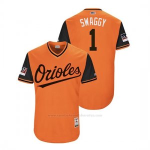 Camiseta Beisbol Hombre Baltimore Orioles Tim Beckham 2018 Llws Players Weekend Swaggy Orange