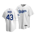 Camiseta Beisbol Nino Los Angeles Dodgers Edwin Rios 2020 Primera Replica Blanco