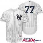 Camiseta Beisbol Hombre New York Yankees 2017 Postemporada Clint Frazier Blanco Flex Base