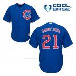Camiseta Beisbol Hombre Chicago Cubs 21 Sammy Sosa Azul Alterno Cool Base