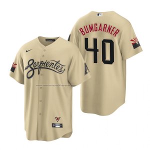 Camiseta Beisbol Hombre Arizona Diamondbacks Madison Bumgarner 2021 City Connect Replica Oro