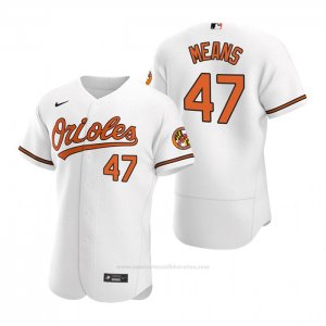 Camiseta Beisbol Hombre Baltimore Orioles John Means Autentico 2020 Primera Blanco