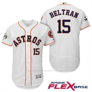 Camiseta Beisbol Hombre Houston Astros 2017 World Series Carlos Beltran Blanco Flex Base
