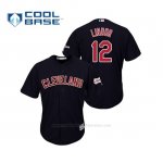 Camiseta Beisbol Hombre Cleveland Indians Francisco Lindor 2019 All Star Game Patch Cool Base Azul