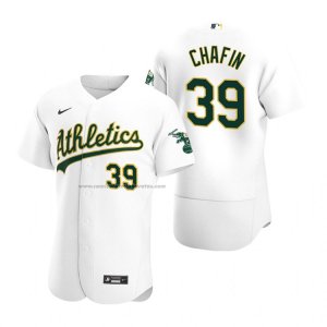 Camiseta Beisbol Hombre Oakland Athletics Andrew Chafin Autentico Primera Blanco