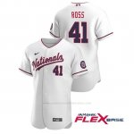 Camiseta Beisbol Hombre Washington Nationals Joe Ross Autentico 2020 Alternato Blanco