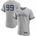 Camiseta Beisbol Hombre New York Yankees Aaron Judge Road Autentico Gris