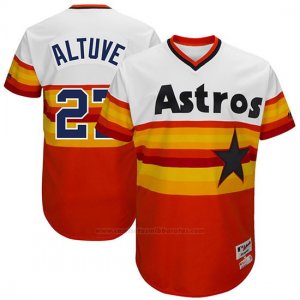 Camiseta Beisbol Hombre Houston Astros Houston Astros Blanco 1977 Turn Back The Clock