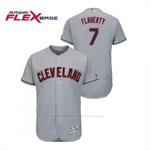 Camiseta Beisbol Hombre Cleveland Indians Ryan Flaherty 150th Aniversario Patch Flex Base Gris