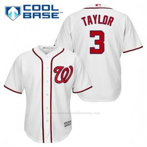 Camiseta Beisbol Hombre Washington Nationals Michael Taylor 3 Blanco 1ª Cool Base