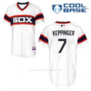 Camiseta Beisbol Hombre Chicago White Sox Jeff Keppinger 7 Blanco Alterno Cool Base