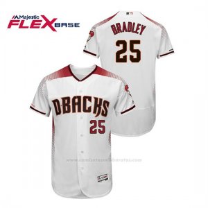 Camiseta Beisbol Hombre Arizona Diamondbacks Archie Bradley 150th Aniversario Patch Autentico Flex Base Blanco Rojo