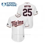 Camiseta Beisbol Hombre Minnesota Twins Byron Buxton 2019 Postseason Cool Base Blanco