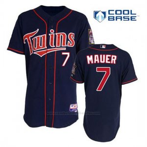 Camiseta Beisbol Hombre Minnesota Twins Joe Mauer 7 Azul Azul Alterno 1ª Cool Base