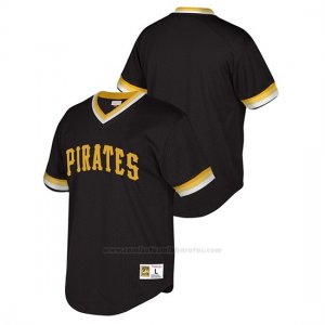 Camiseta Beisbol Nino Pittsburgh Pirates Cooperstown Collection Mesh Wordmark V-Neck Negro